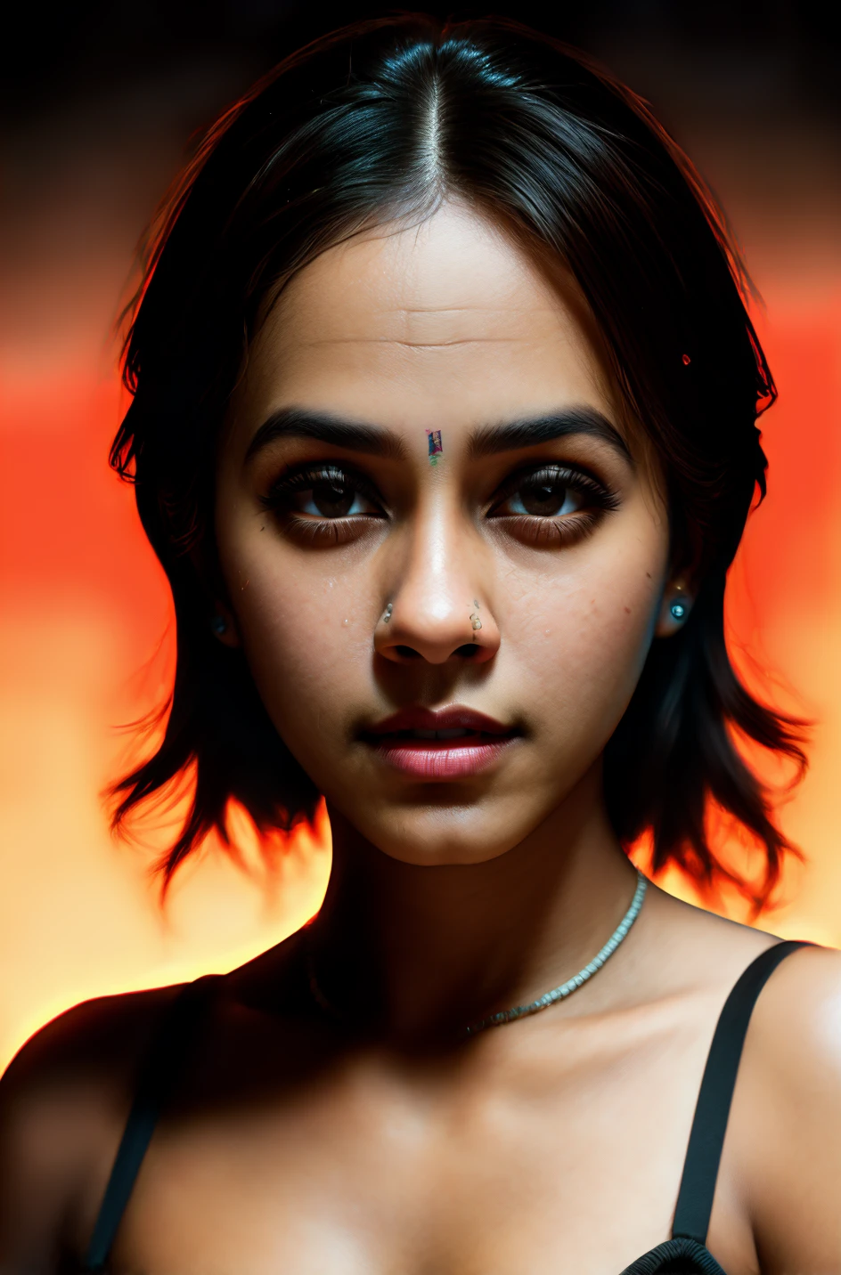 tv_Mandip_Gill_A, , flirty expression, extreme closeup shot, black background,, (((epic-Ultra-HD-details, epic-Ultra-HD-highlights, upscaled-resolution, optimal)))