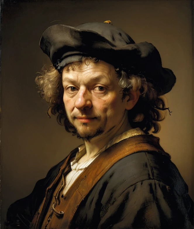 <lora:Michelangelo_Michelangelo_Paintings_High_Renaissance-000008:0.8>Rembrandt van Rijn Self-Portrait