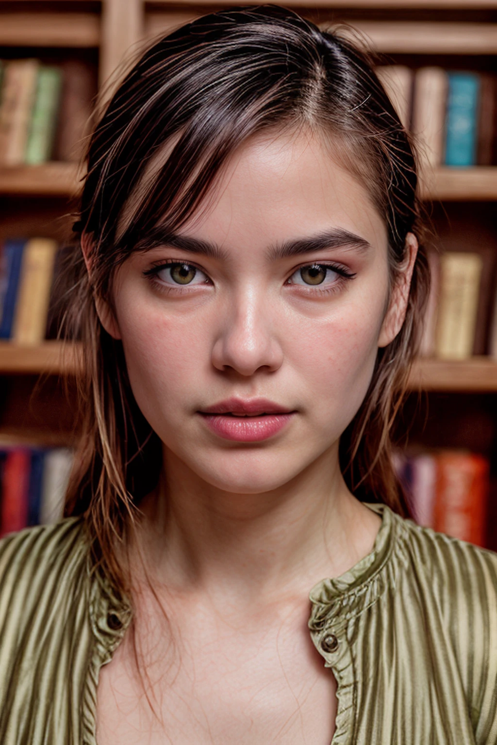 ((light theme)), <lora:[PH]_-_Cristel_Blancaflor:1> cristelblancaflor, solo, (looking at viewer), realistic lighting, Asymmetrical Hairstyle, (detailed skin), (detailed face), (crying and screaming), (Skinny pants, oversized blouse, and flats.), (bookstore, rows of shelves, cozy reading nooks, literary:1.5), 
BREAK
masterpiece, best quality, ultra-detailed, ultra high res, (photorealistic:1.4), raw photo, (realistic:0.2), 8k HDR, 1girl, bokeh, f1.4, 40mm, photorealistic, raw, 8k, textured skin, skin pores, intricate details, neon lighting, by Robert Mapplethorpe
BREAK
<lora:PAseer-SD15-LCM Quick:1> <lora:epiCRealismHelper:.8> <lora:add_detail:0.8> <lora:DStyle_-_Photography_Style:.6> dstyle, RAW candid cinema, 16mm, color graded portra 400 film, remarkable color, ultra realistic, textured skin, remarkable detailed pupils, realistic dull skin noise, visible skin detail, skin fuzz, dry skin, shot with cinematic camera