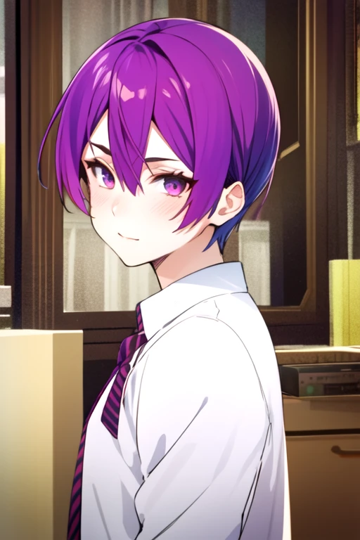 masterpiece, best quality, sketch, 1boy, male focus, amethyst eyes, chocolate hair, dress shirt,, solo, looking at viewer, upper body, depth of field, ligne claire, , , Blu-ray, <lora:shokugeki_no_souma_style:0.82>, shokugeki_no_souma_style