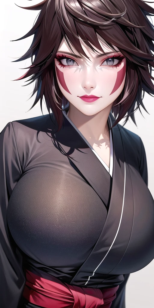 <lora:InuzukaTsumeV1:0.75> InuzukaTsume, huge_breasts, standing, solo, facial_tattoo, kimono,, masterpiece, best_quality, detailed_face, detailed_eyes, highres, beautiful, detailed, absurdres,
