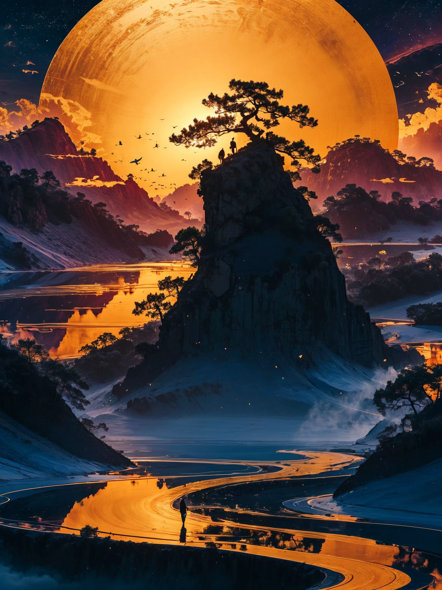 xuer dreamy landscapes,night,scenery,male focus,
<lora:~Q?-h^{\ql4 xuer dreamy landscapes:0.8>,