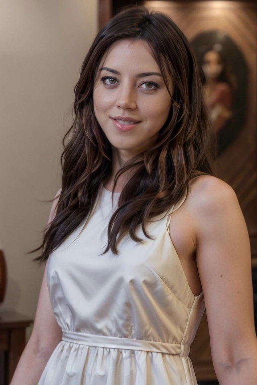 masterpiece, best quality, cinematic, volumetric lighting, very detailed, high resolution, sharp, sharp image, 4k, 8k, 35 mm,
<lora:AubreyPlaza_smf_lora_v01:1>, 1girl, a0b7e3y9-smf, solo, realistic, long hair, brown hair, lips, smile, upper body, black hair