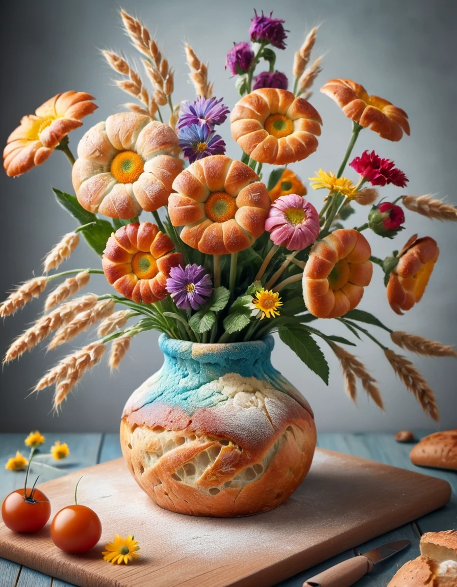 closeup shot, flowers in a vase, multicolor <lora:ral-brdcruzt:1> ral-brdcruzt