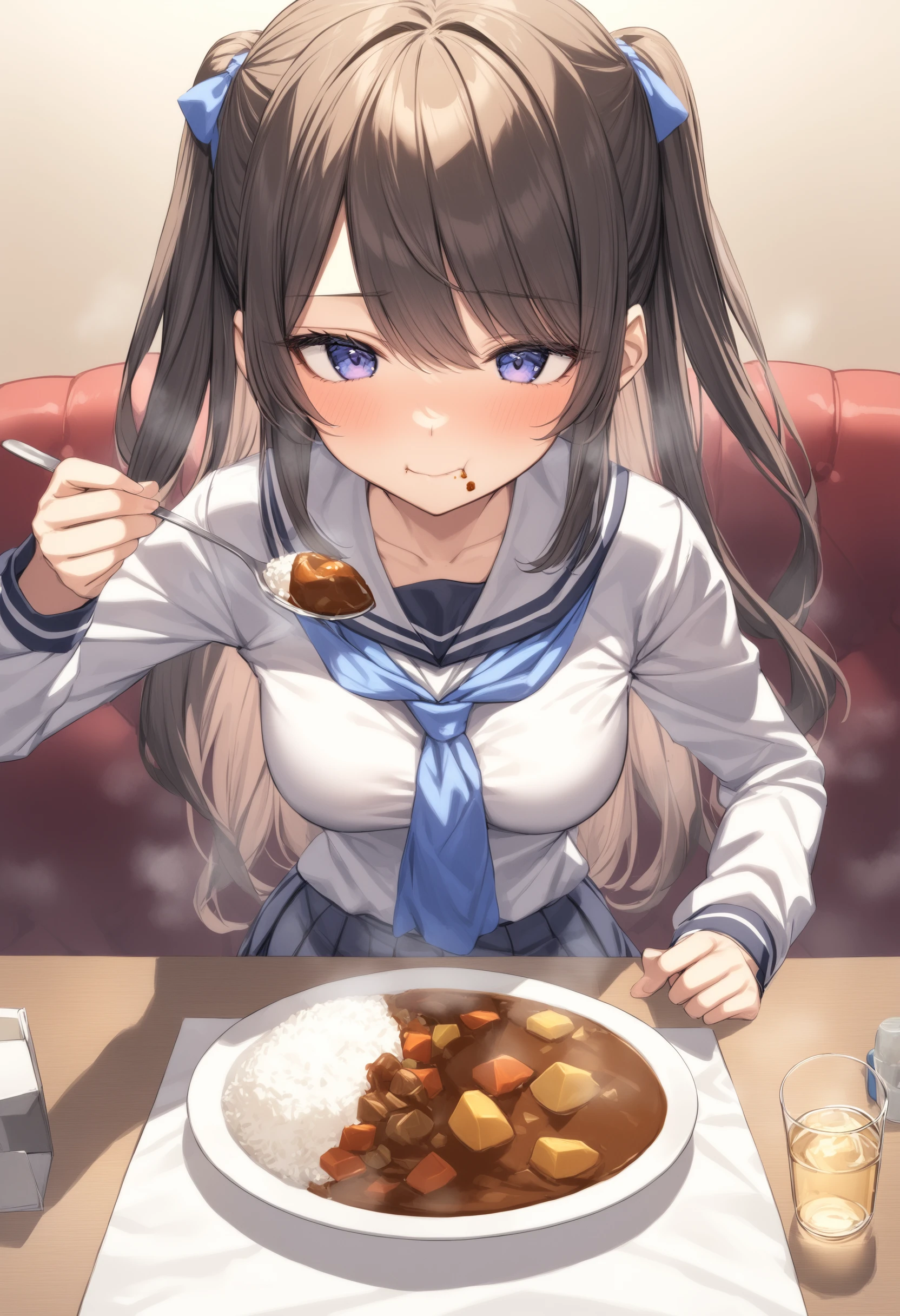 1girl, <lora:sdxl2-flat2-512b:-1>,medium breasts,school uniform,
<lora:curryrice_XL_v1:0.8>,curry rice ,solo, food, curry, rice, holding spoon, eating,
best quality,medium quality,