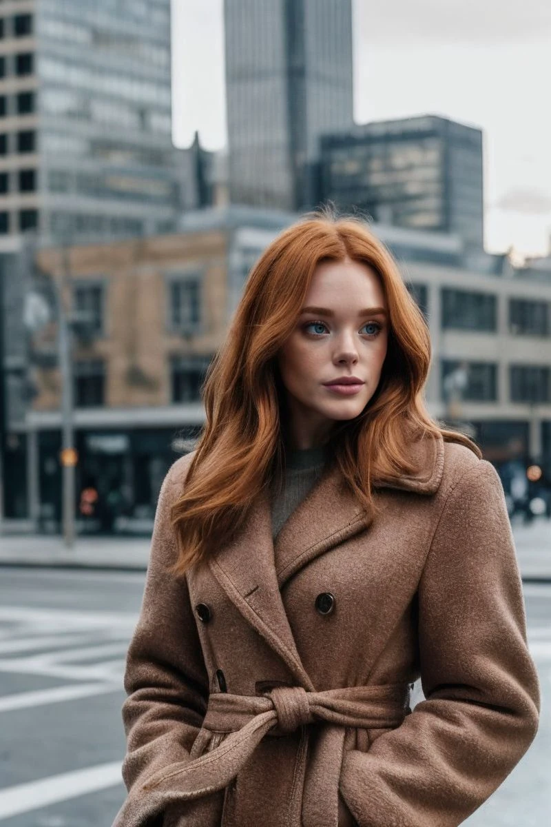 photo of S352_AbigailCowen,a stunning woman,in a (dystopian-city:1.1),wearing a (coat:1.1),(cityscape),(4k, RAW photo, best quality, depth of field, ultra high res:1.1),(absurdres, intricate, photorealistic, masterpiece, ultra-detailed:1.1),