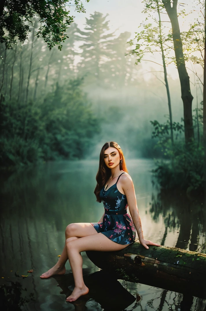 tv_Laisa_Moraes_OF, , calm expression, wearing a colorful sundress, sitting on a log at a misty forest pond, golden hour, shot from the side,, (((epic-Ultra-HD-details, epic-Ultra-HD-highlights, epic-photo-same-realistic, upscaled-resolution, optimal))) PA7_Enhancer-02