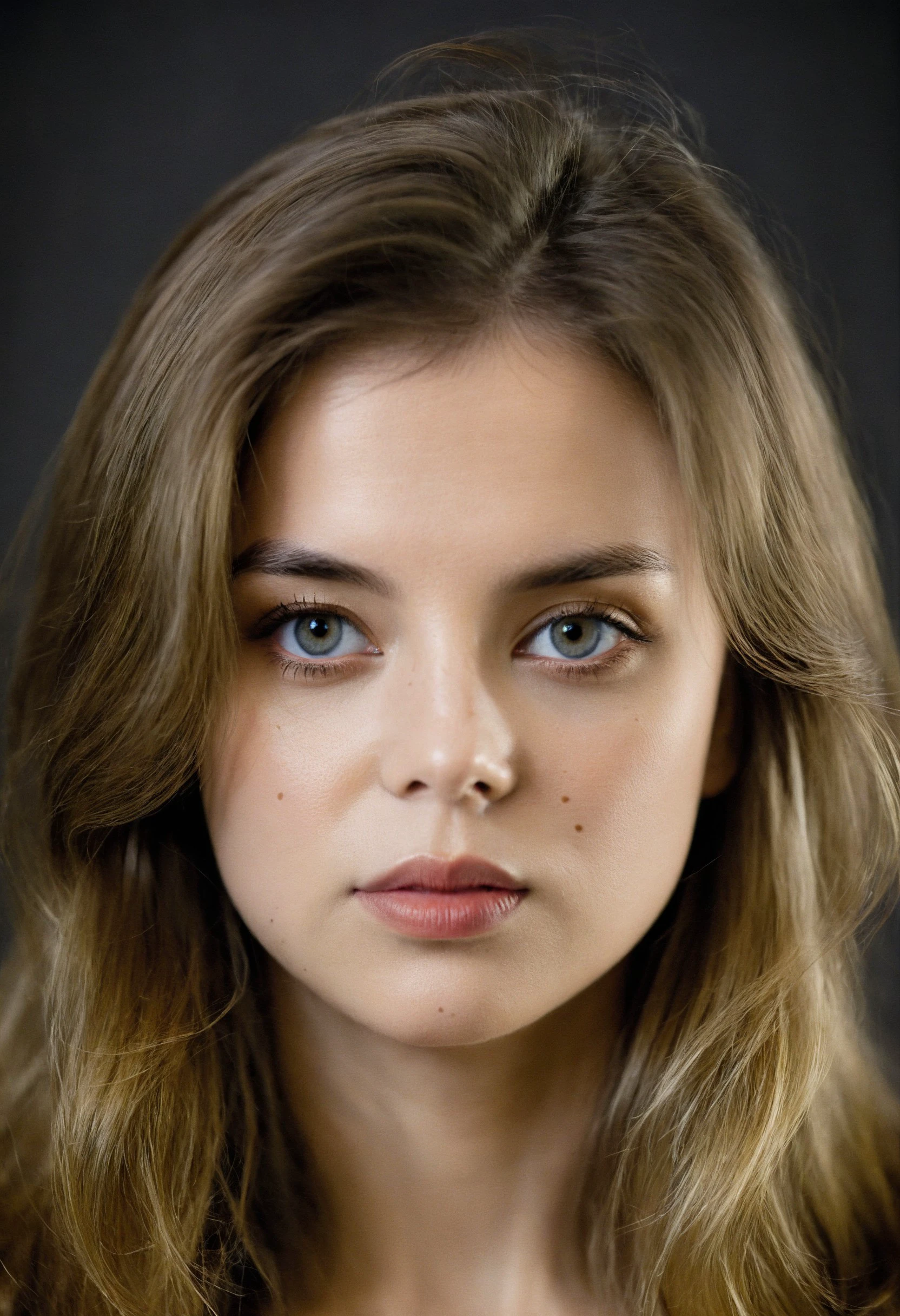 cinematic film still <lora:BellaGrey_SDXL_v1.0:1> 
beauty photo, 35mm, real life, realistic, photo (medium), RAW, sharp face focus, detailed eyes, ((ohwx woman)), (pores:0.1), (detailed skin, complex skin complexion, detailed skin texture, detailed hair follicles, pouty lips), deep smoky blonde waves air dried, minimal accessories let inherent beauty shine, lit with soft diffused strobes floating seamlessly against a gray backdrop, gorgeous portrait style revealed with nuance by acclaimed British photographer Rankin using his studio to optimum effect. . shallow depth of field, vignette, highly detailed, high budget, bokeh, cinemascope, moody, epic, gorgeous, film grain, grainy . shallow depth of field, vignette, highly detailed, high budget, bokeh, cinemascope, moody, epic, gorgeous, film grain, grainy, symmetrical portrait,
