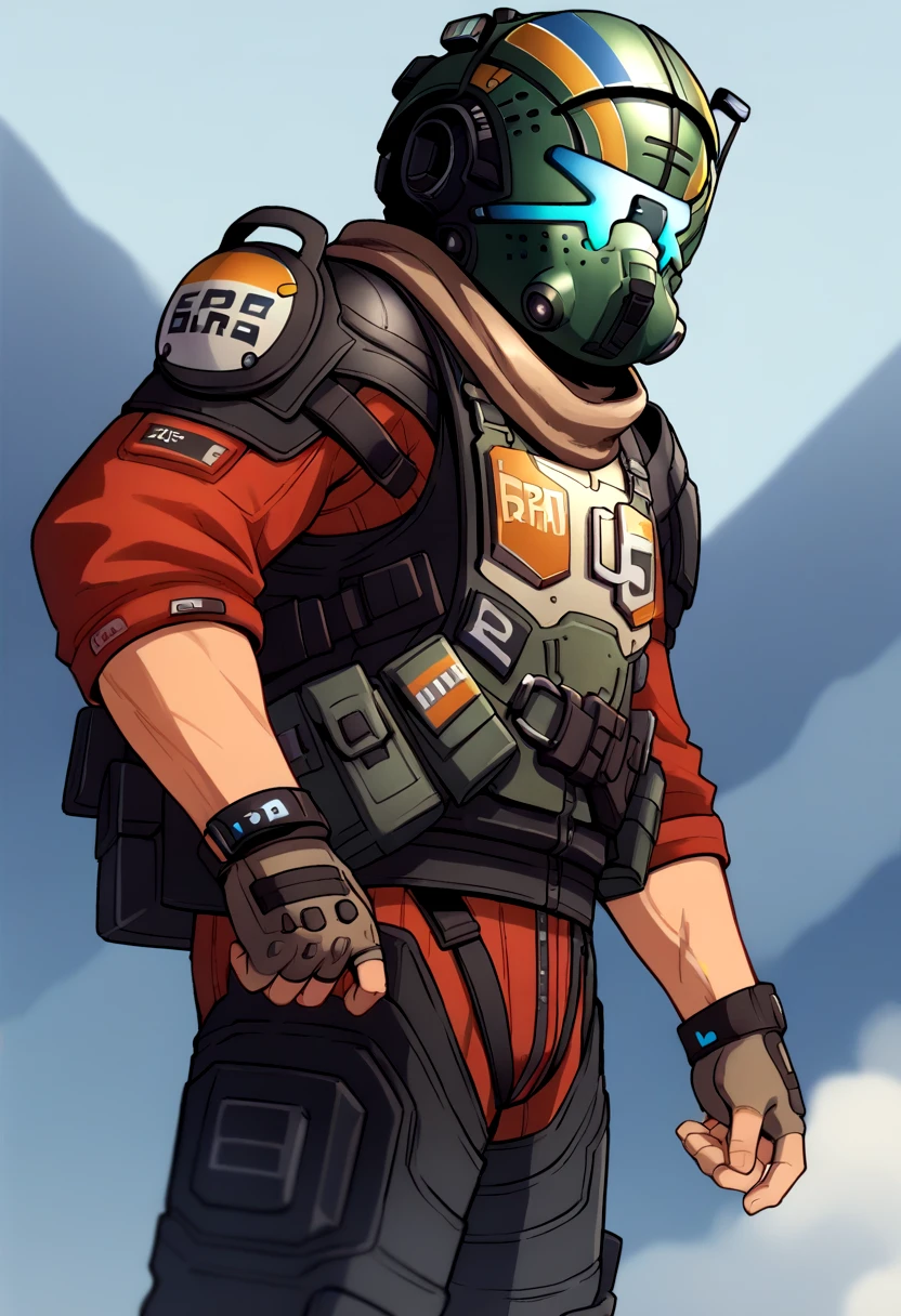 score_9, score_8_up, score_7_up, source_anime BREAK 1boy, solo, male focus, <lora:jackcooper-tif-richy-v1_pdxl:1> jackcooper, helmet, scarf, orange jumpsuit, bulletproof vest, tactical clothes, armor, fingerless gloves