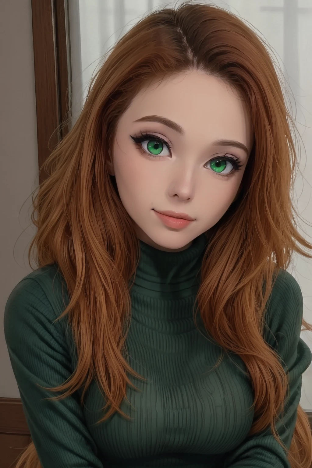 <lora:am0ur4nth_v2:0.7> am0ur4nth 1girl, turtleneck, green eyes