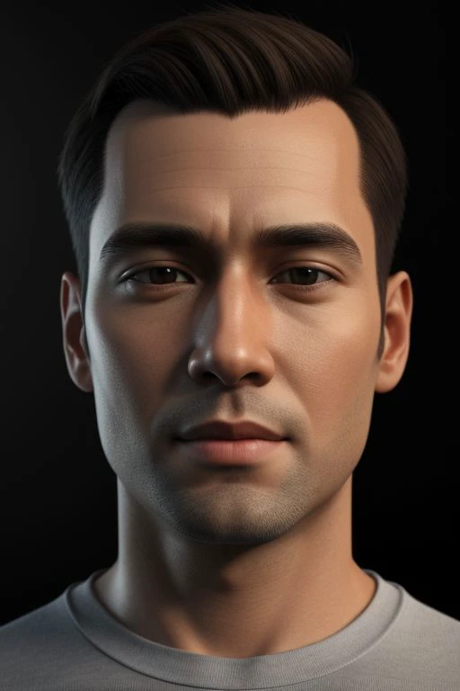 closeup portrat, casual man, 3/4 angle, 30 years old, stunning realistic, 3d render, wong-maret