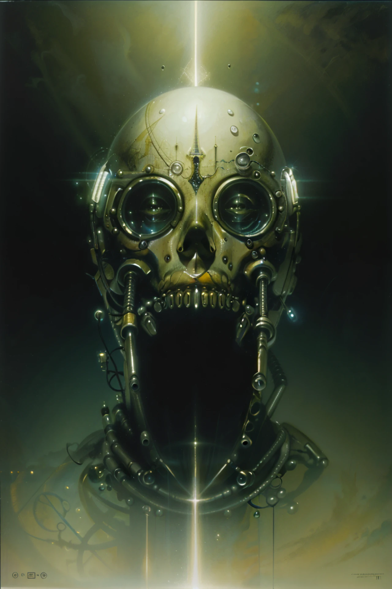Josan Gonzalez, by zdizslaw Beksinski, methurlant, by hr giger, hyperrealism ultra realistic intricate detail cyborg tech symmetry accurate features, cyberpunk, industrial, apocalyptic, sharp focus, 16k resolution, dramatic lighting, good contrast, emissive realistic color, cinematic anthropomorphic, mecha, HD rendering Vastly opulent immensely perfect delicately ornate ultra fine constructed detail of immaculate ratio composition direction using rule of third measurement, diffuse global illumination particle lighting, subsurface scattering layer skinning, linear perspective between object & background, depth of field, in frame focal length, atmospheric perspective
-<popskullnegx>
Steps: 20, Sampler: DPM++ 2M Karras, Guidance Scale: 6.5, Seed: 4124588102, Size: 640x960, Model: popskull_v16_f16.ckpt, Strength: 1.0, Seed Mode: NVIDIA GPU Compatible, CLIP Skip: 2, Hires Fix: true, First Stage Size: 512x768, Second Stage Strength: 0.7