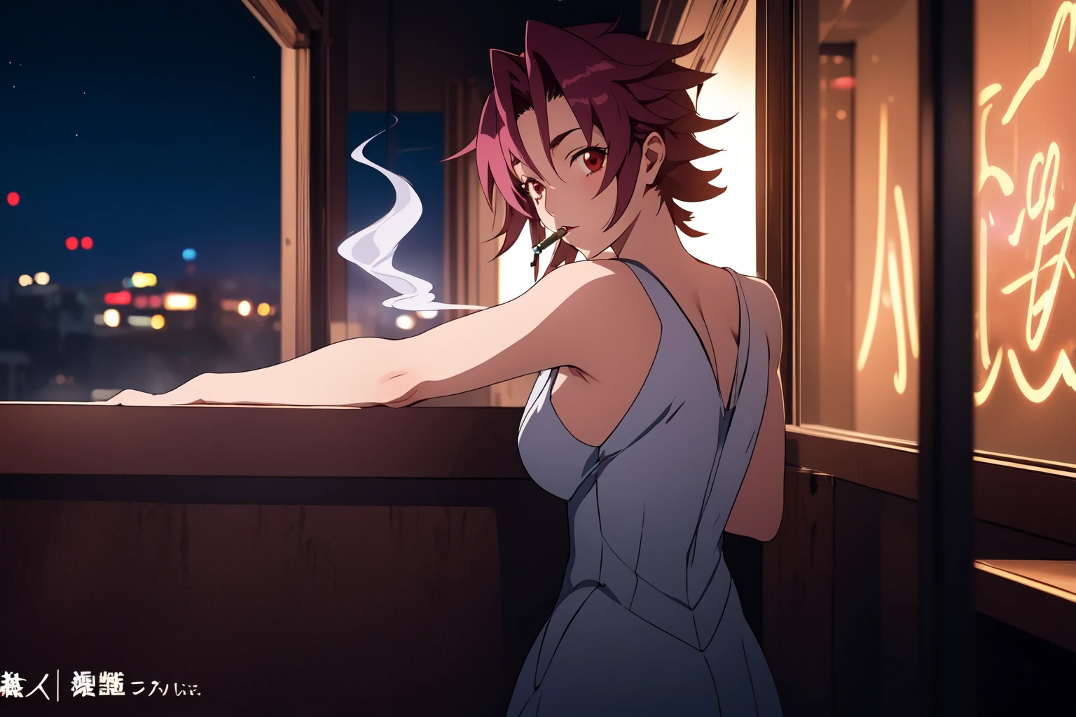 <lora:Eris_chaos:0.7>,(eris:1.1),woman,
(apron on the naked),(white apron:1.3),,((BEST QUALITY)), ((MASTERPIECE)), ((HIGH RES)), ((CINEMATIC LIGHTING)), ((DETAILED)), (realistic shadows)