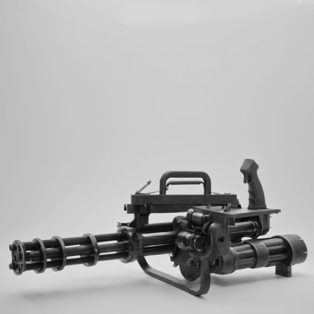 cinematic film still of  <lora:Handheld M134 Minigun:1>
 a machine gun with a metal barrel on a white background,Handheld M134 Minigun style,simple background,white background,monochrome,weapon,greyscale,gun,no humans,still life,gatling gun
, shallow depth of field, vignette, highly detailed, high budget, bokeh, cinemascope, moody, epic, gorgeous, film grain, grainy