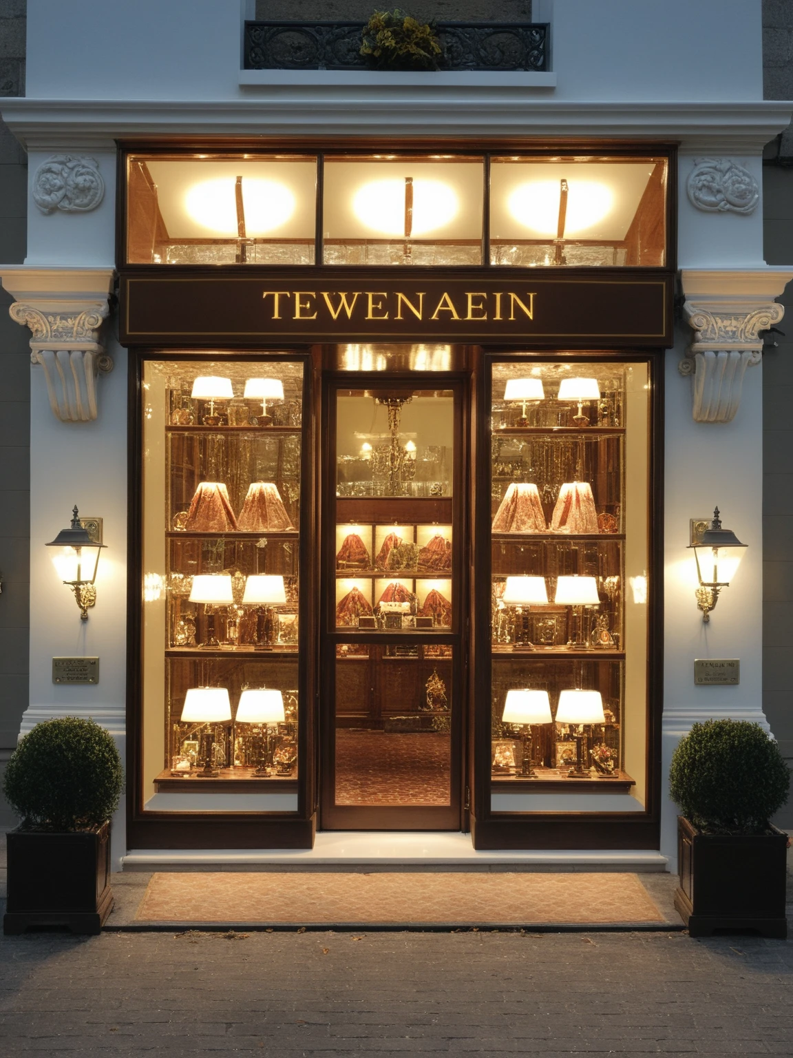 <lora:JJsStoreFront_XL:1> ((StoreFron)) , ((best quality)),((masterpiece)),((realistic)),outdoors,english text,no humans,scenery,sign, door, window, authentic, outdoor scenery, glass, reflection, highly detailed, lamp, cloths,
