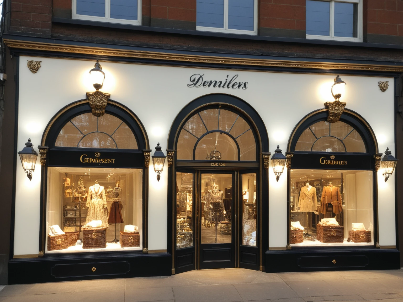 <lora:JJsStoreFront_XL:1> ((StoreFron)) , ((best quality)),((masterpiece)),((realistic)),outdoors,english text,no humans,scenery,sign, door, window,  authentic, outdoor scenery, glass, reflection,  highly detailed, lamp, cloths,