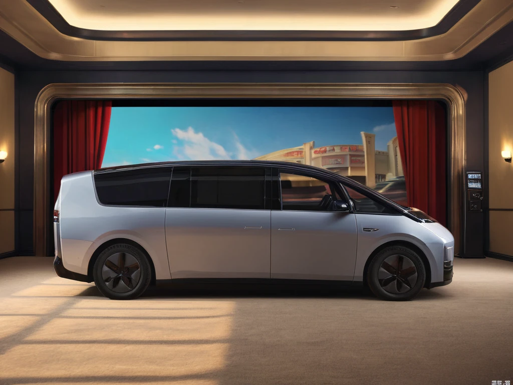MEGA,car,<lora:MEGA:0.85>,(indoor:1.3),depth of field,detailed details,poster,photo,lifelike,absurd,game cg,movie theater,fixed zoom in,simple_background,, masterpiece, best quality,