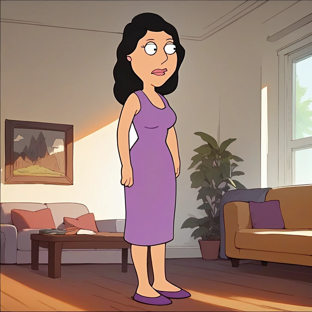 score_9, score_8_up, score_7_up, source_cartoon, bonnieswanson, 1girl, solo, standing, black hair, in the living room, purple dress,
<lora:Bonnie_Swanson:1>
