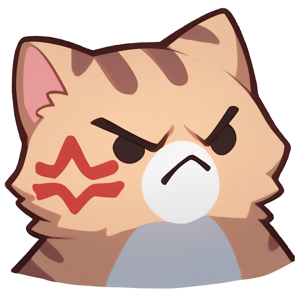 score_9, score_8_up, score_7_up, source_anime, simple background, white background, animal focus, no humans, solo, nekoemoji, cat, angry, anger vein <lora:discord_nekonekonekone_ponyXL:1>
