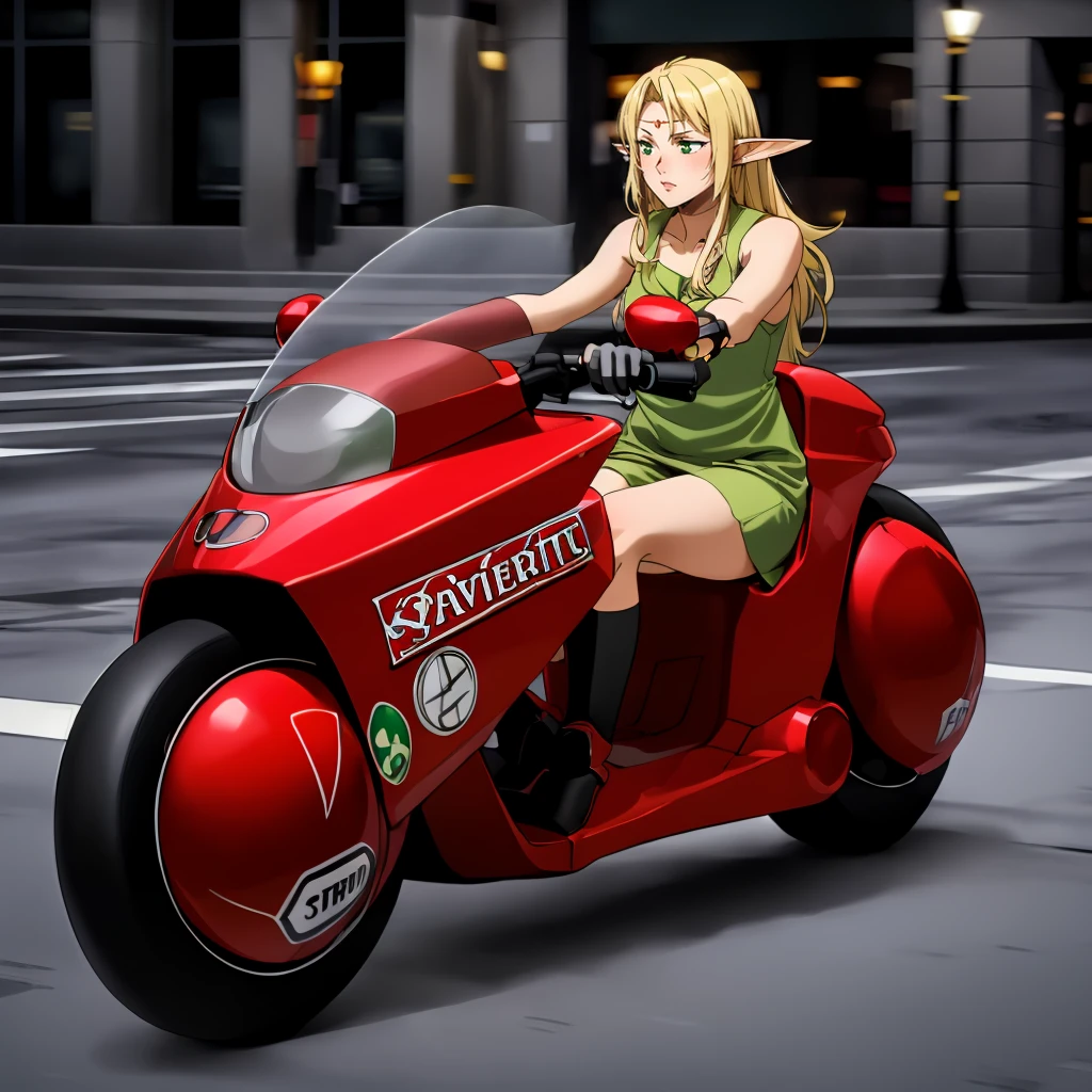 <lora:kanedabike004:0.7>,<lora:add_detail:0.5>,
kanedabike,bigscooter,
<lora:Deedlit001:0.5>,
Deedlit,elf,1girl,blonde hair,(circlet:1.1),long hair,green eyes,
short dress,sleeveless,