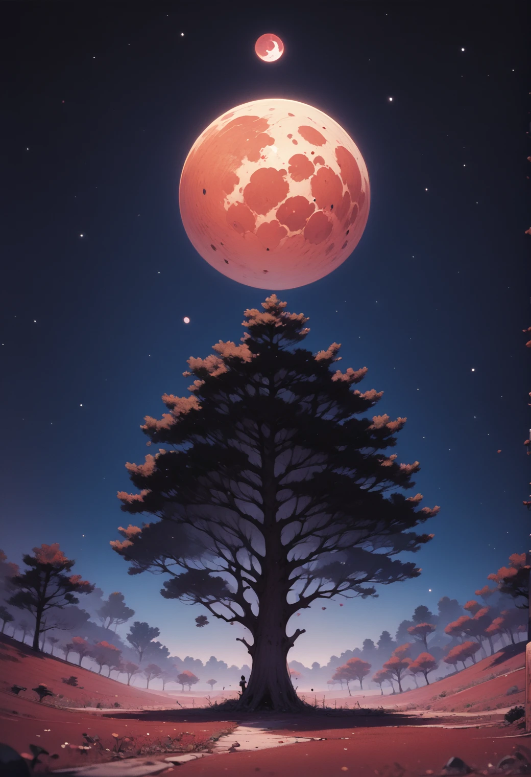 score_9, score_8_up, score_7_up, score_6_up, score_5_up, score_4_up, BREAK
no humans, stunningly beautiful, ultra detailed, cosmic, golden details, blood moon, gigantic tree in the background,
<lora:Astraali_MOGU_PONY:1>