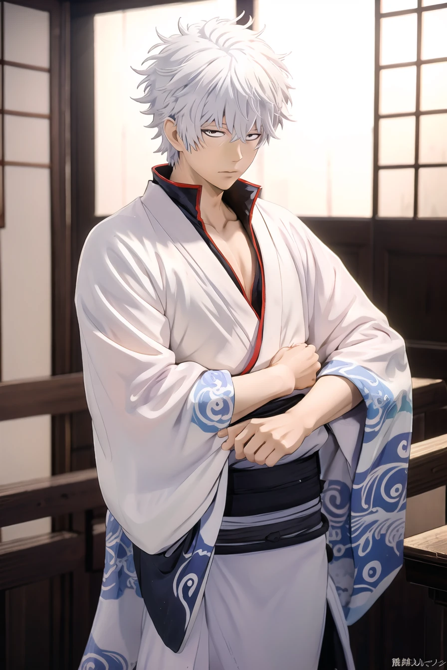 (masterpiece),best quality,<lora:åç°é¶æ¶ï¼é¶é­ï¼sakataGintokiGintama_v1:0.75>,sakata gintoki,gintoki kimono,shiroyasha,