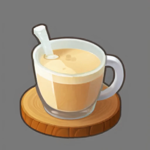 <lora:icon:0.7>,icon,tubiao,cute,simple background,milk tea