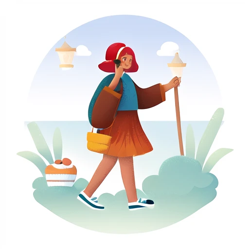 <lora:small_scene_illustration:1>,(masterpiece, best quality:1.2),illustration,4k,Autumn,first frost solar term,persimmon tree,covered with persimmons,persimmons with frost,a little girl holding a basket to pick persimmons,she wore two braided hair,wearing a headscarf,wearing a long skirt,wearing a red scar,eyes big,red face,laughing eyes on covered is young on,narrowed into a sea am,the picture warm tone,warm,beautiful background colorful background forest background,