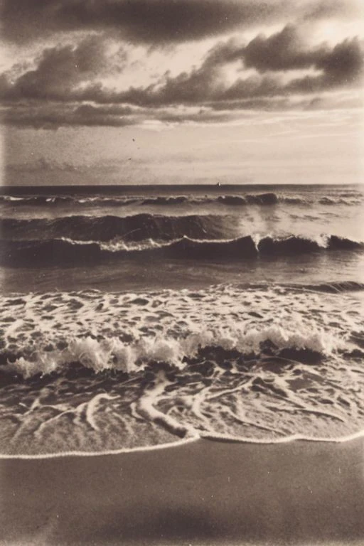 lith_Agfa_Brovira_Satino_BW122, a foggy beach in sri lanka