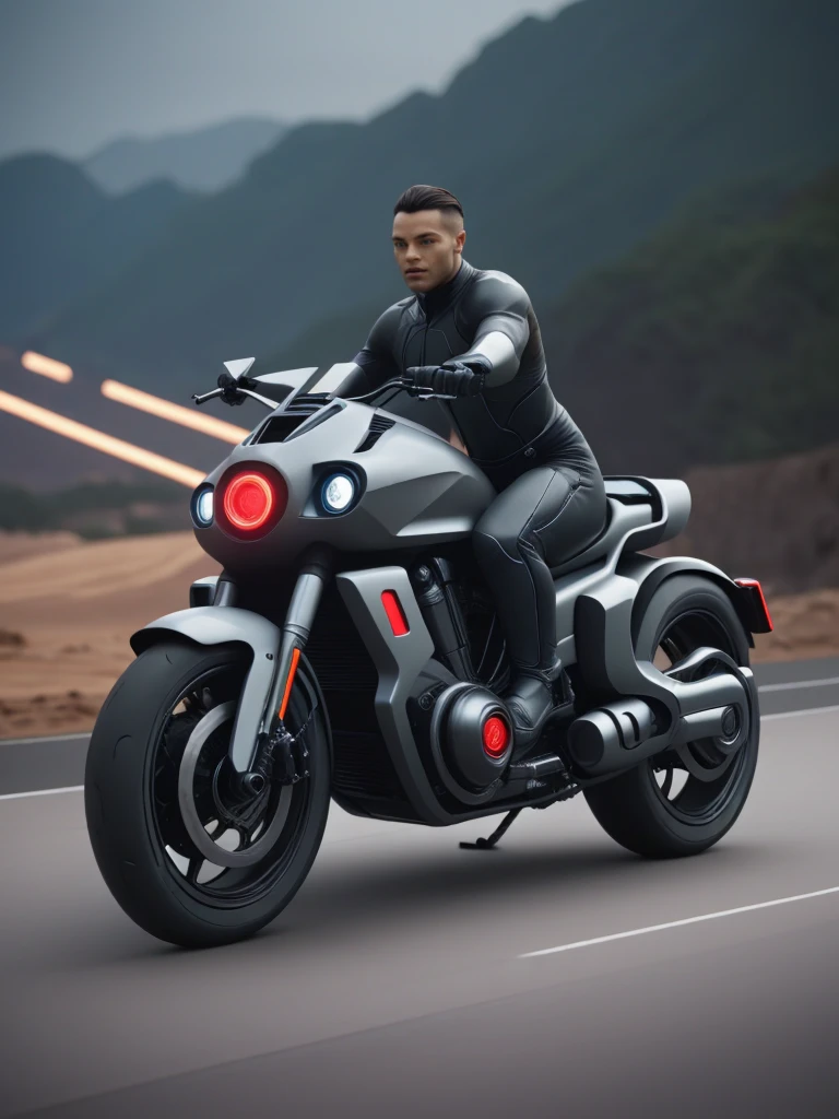 automotive advertisement style dark background, focus-on military dystopian vehicle (outdoors-scene) world (Arcane Glyph Rider: This bikeâs frame is etched with ancient symbolsâglyphs that channel mystical energies. When the rider accelerates, the glyphs glow, propelling the motorcycle forward on invisible currents.)
bikemaker-design <lora:BikeMaker_2_SD_1024-e5:1>, no humans, ((fast, long exposure, speedlines, motion blur):1.2) . sleek, dynamic, professional, commercial, vehicle-focused, high-resolution, highly detailed