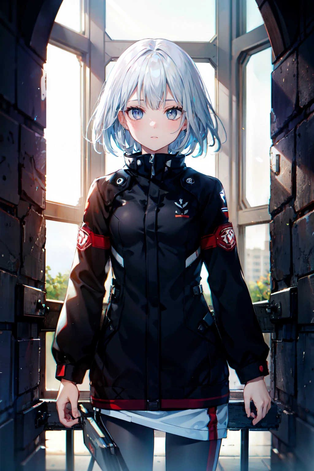 best quality, masterpiece, light rays, grey eyes