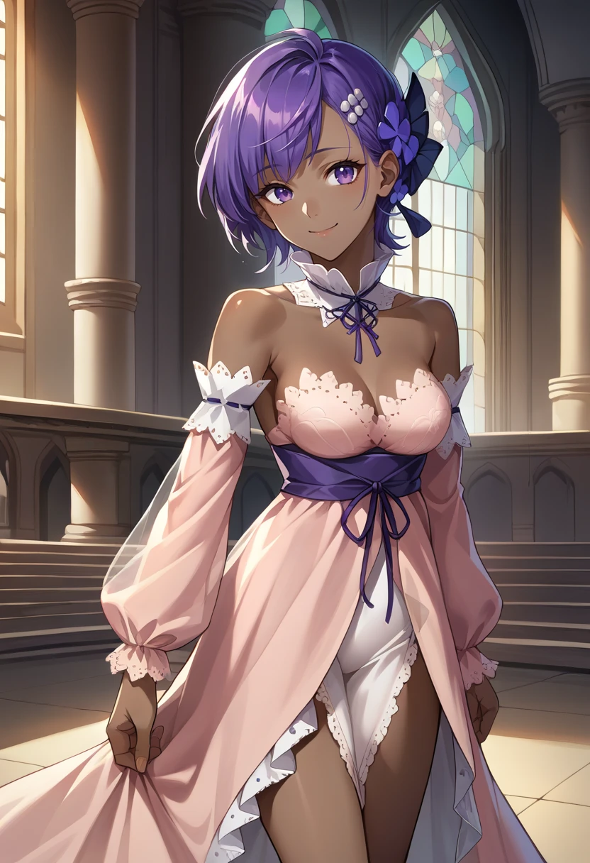 Uncensored}}, {{{{{in the style of Dagashi Kashi}}}}, {{{shidare hotaru}}}.({{purple hair, disheveled hair, beautiful eyes, purple eyes, wind lift}, {{{from below, looking at viewer}}}, {thigh-highs, white lace corset, white heels, hairband, hair rose, earrings, wedding dress, white lace), {{elegant, happy, blushing, smile}, mature female, wind lift, church}}, {masterpiece, intricate details, digital art, best quality, photorealistic, life-like), {{church}, full-package_futanari, topless, handsfree_ejaculation, {large_?????????} , large_breasts, projectile_cum, ejaculation, newhalf, rating:explicit, 1 girl, solo, penis, nipples, erection, blush, open_mouth, cum, elbow_gloves, ({{{girl with penis, nsfw, futanari}, {{{hands_on_own_cheeks, hands_on_own_face, laughing}), K{perfect anatomy}}, {{dutch angle, cowboy shot)}}, (8k, RAW.photo, best quality, tmasterpiece:1.2), ( realisticlying, photograph realistic: 1.4), ultra high res.photorealistic:1.4,UHD