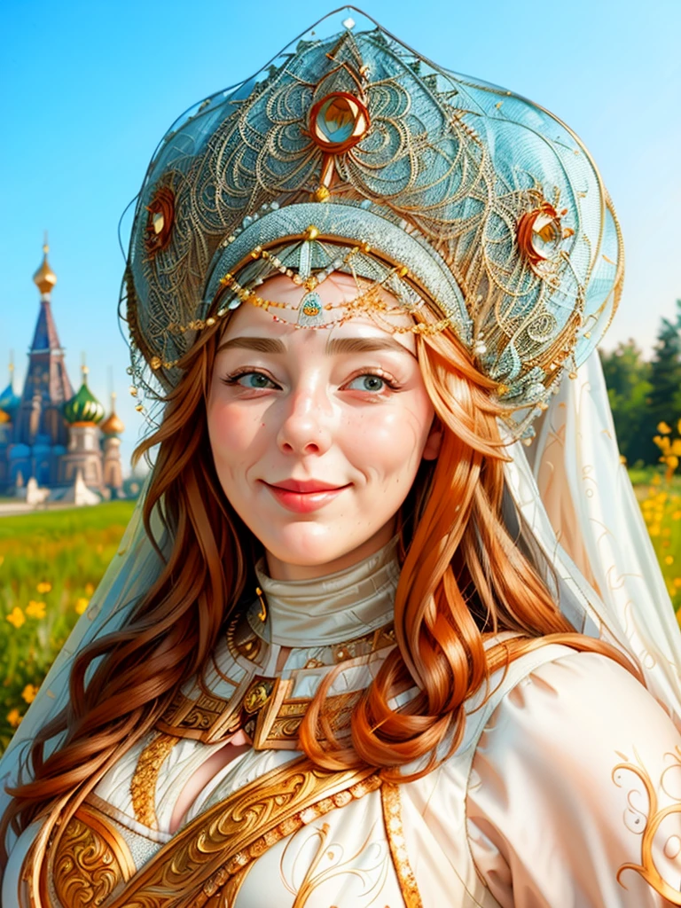 <lora:kks-fan:1> kks_f4n, shapely beautiful mature j3nn1f3r8 as personification of voluptuous Mother Russia, headdress, smirk, inviting pose
<lora:j3nn1f3r8:1> <lora:ClothingAdjuster3:-0.7>