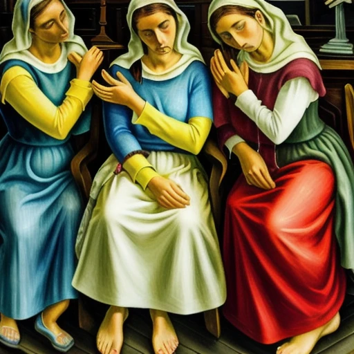 a group of woman in a church <lora:last:1>
