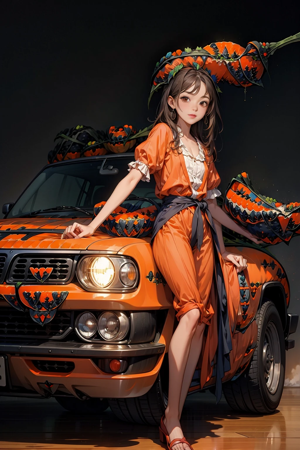 <lora:PapayaWorld:1> (PapayaWorld:1.2) 1girl driving a car