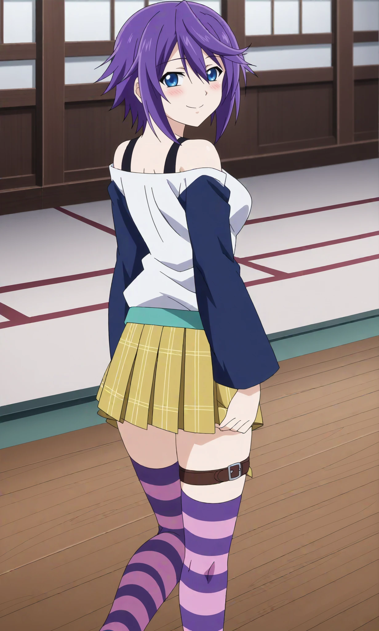 naked,nude,nsfw,(masterpiece,best_quality;1.3),perfect anatomy,extremely detailed picture,ultra-detailliert,(segawa_onpu),onpucos01,onpuwitch01,witch hat,Lewd smile,Look at viewers,Later,skinny legs,ass,in classroom,standing,pov