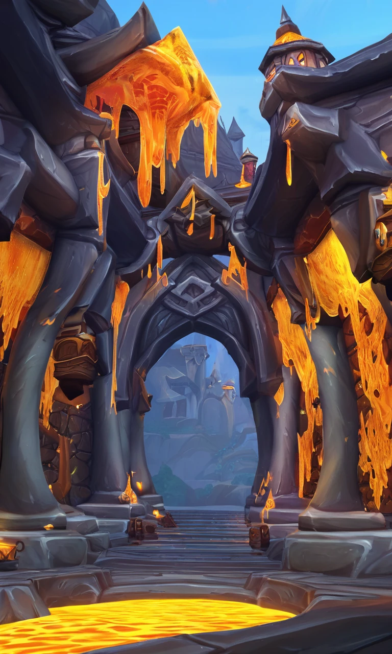 score_9, score_8_up, score_7_up, rating_safe BREAK, world of warcraft, scenery, dungeon, lava, rocks, warcraftstyle, <lora:WarcraftStyle_v1:0.8>