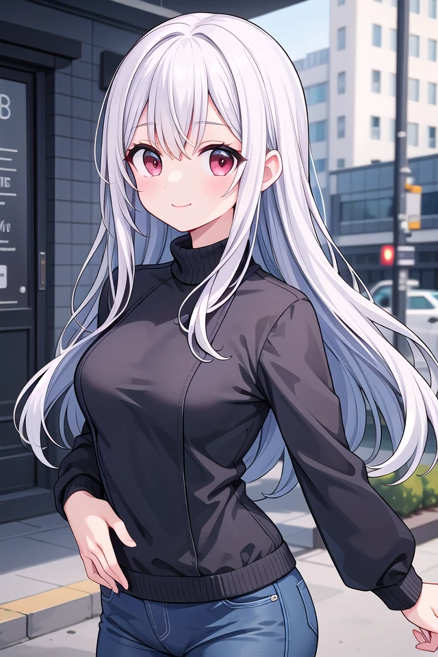 insanely detailed, absurdres, ultra-highres, ultra-detailed, best quality,
1girl, solo, nice hands, perfect hands
BREAK
pea coat, turtleneck, straight pants
BREAK
(nsfw:-1.5)
BREAK
seductive smile, closed mouth
BREAK
,
standing, cowboy shot, looking at viewer
BREAK
slender, kawaii, perfect symmetrical face, ultra cute girl, ultra cute face, ultra detailed eyes, ultra detailed hair, ultra cute, ultra beautiful
BREAK
in schoolyard, depth of field, ultra detailed background
BREAK
medium breasts
BREAK
purple hair, red eyes, long hair,