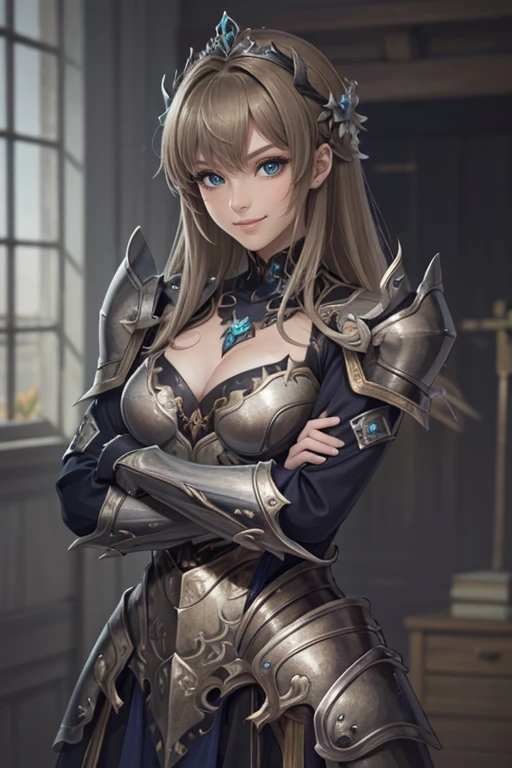 {{{very aesthetic}}}, {{{best quality}}}, {{{Ingrid Brandl Galatea}}}, fire emblem three houses, fire emblem, blonde hair, long hair, green eyes, {{{masterpiece}}}, {{{{8k image}}}}, best quality, {{high quality}},  detailed background, {{living room background}}, {{{cowboy shot}}}, {{{sexy and seductive}}}, solo, midriff, big breasts, {{{bare shoulders}}}, black pants, {{{{black strapless}}}}}, brown belt, smile, latex, {{natural light}}, {{cinematic lighting}},  black gloves, collarbone, {{clothing cutout}}, hand on hip, bent over, mature female,
