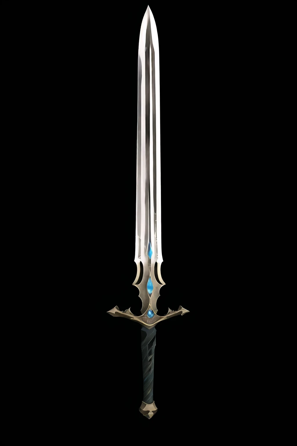 Game Art of sword in Painting Comix art style, <lora:Pecha_Swords_LORA_V1.4:.3>, best quality, Trending on Artstation, masterpiece,
<lora:sword_v1B:.8>,
<lora:sword_v1:.6>, Alien Sword, scifi look, straight blade, handle, , circle pommel ,black background, simple background, weapon, sword,
<lora:fantasysword:.6> ICE RAPIERï¼
((realistic styled by Karol Bak: 1.4), sharp focus, masterpiece, (RAW photo, fashion: 1.3), intricate and detailed:0.9),
<lora:jian:.5>
<lora:spiderverse_style_offset:.1>
<lora:botw_style_offset:.1>
<lora:cyberpunk_edgerunners_offset:.1>
<lora:arcane_offset:.1>