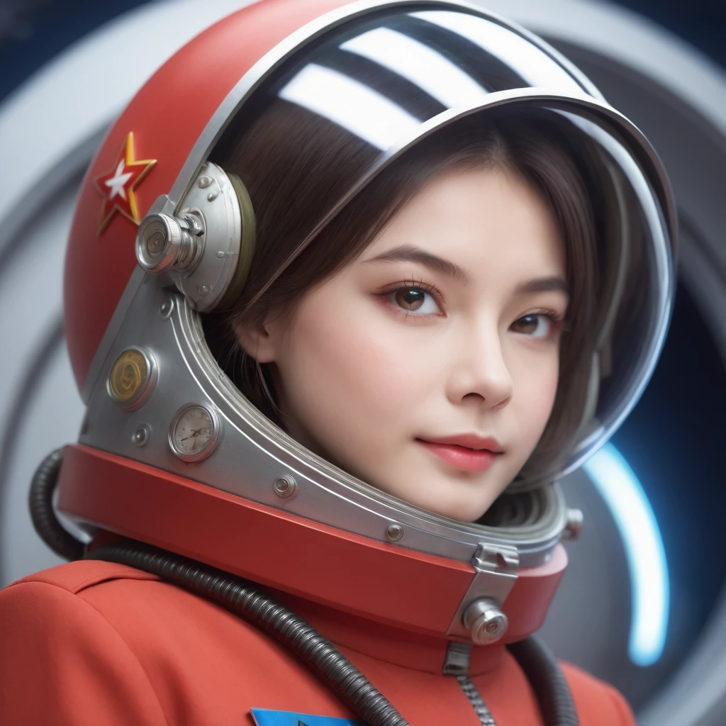 <lora:SDXL 50Soviet Military uniform-000003:0.2>
1girl,solo,Soviet Military uniform, spacecraft, space station, space,
best quality, high quality, highres, masterpiece,
