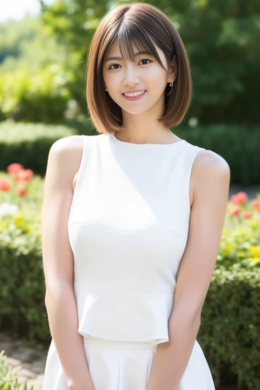 1girl,(RAW photo, best quality), (realistic, photo-realistic:1.4), masterpiece, an extremely delicate and beautiful, extremely detailed, 2k wallpaper, Amazing, finely detail, extremely detailed CG unity 8k wallpaper, ultra-detailed, highres, soft light, beautiful detailed girl, extremely detailed eyes and face, beautiful detailed nose, beautiful detailed eyes,cinematic lighting,perfect anatomy,slender body,
wearing a white avant garde peplum outfit,white skirt(bokeh:1.2),
at a flower park,sakura flowers,flower garden,
smiling, <lora:takiyamaakane_lora:0.8>