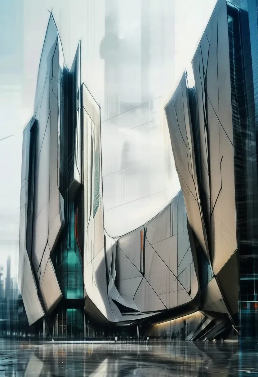 cinematic still architecture, futuristic architecture, fuild forms, pencekenan style, film grain, grainy, Marker Drawing, bold marker lines, visibile paper texture, <lora:AIDVN_pencekenan_style:0.8> <lora:aesthetic_anime_v1s:0.8>
