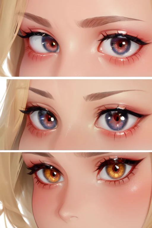 1girl, close up face, blush , beautiful eye lashes, step by step eyes studies