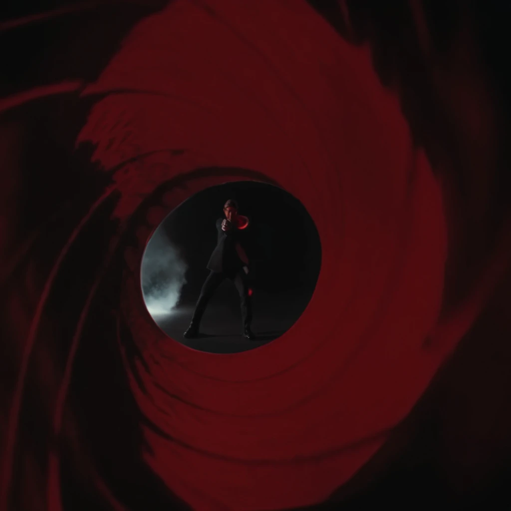 UHD, 4k, ultra detailed, cinematic, a photograph of <lora:Gun barrel sequence v2:1>
a man shooting a gun in a bloody red vortex with a black background is seen through a tunnel hole,solo,1boy,male focus,blurry,red theme , Gun barrel hole, gun barrel's interior, pinhole camera, Gun barrel sequence style, epic, beautiful lighting, inpsiring
