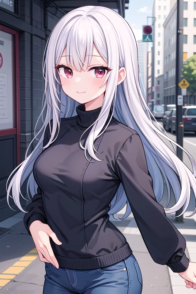 insanely detailed, absurdres, ultra-highres, ultra-detailed, best quality,
1girl, solo, nice hands, perfect hands
BREAK
pea coat, turtleneck, straight pants
BREAK
(nsfw:-1.5)
BREAK
seductive smile, closed mouth
BREAK
,
standing, cowboy shot, looking at viewer
BREAK
slender, kawaii, perfect symmetrical face, ultra cute girl, ultra cute face, ultra detailed eyes, ultra detailed hair, ultra cute, ultra beautiful
BREAK
in schoolyard, depth of field, ultra detailed background
BREAK
medium breasts
BREAK
purple hair, red eyes, long hair,