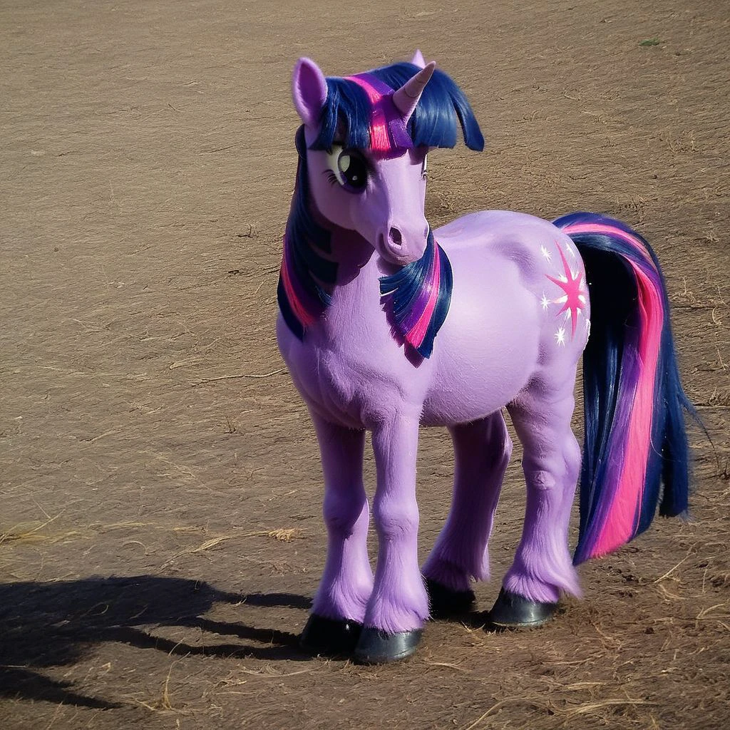 Realistic, solo, twilight sparkle, no humans, horn, uniforn, horse, pony