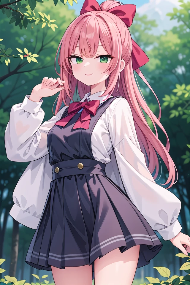 insanely detailed, absurdres, ultra-highres, ultra-detailed, best quality,
1girl, solo, nice hands, perfect hands
BREAK
jirai kei,plaid skirt, shirt, long sleeves, bow, blue skirt, white shoulder frilly shirt, outdoors, blue bow, long hair, (cleavage:-1.5)
BREAK
happy smile, laugh, closed mouth
BREAK
standing, cowboy shot, looking at viewer
BREAK
slender, kawaii, perfect symmetrical face, ultra cute girl, ultra cute face, ultra detailed eyes, ultra detailed hair, ultra cute, ultra beautiful
BREAK
in forest, depth of field, ultra detailed background
BREAK
medium large breasts
BREAK
orange hair, green eyes, topknot,