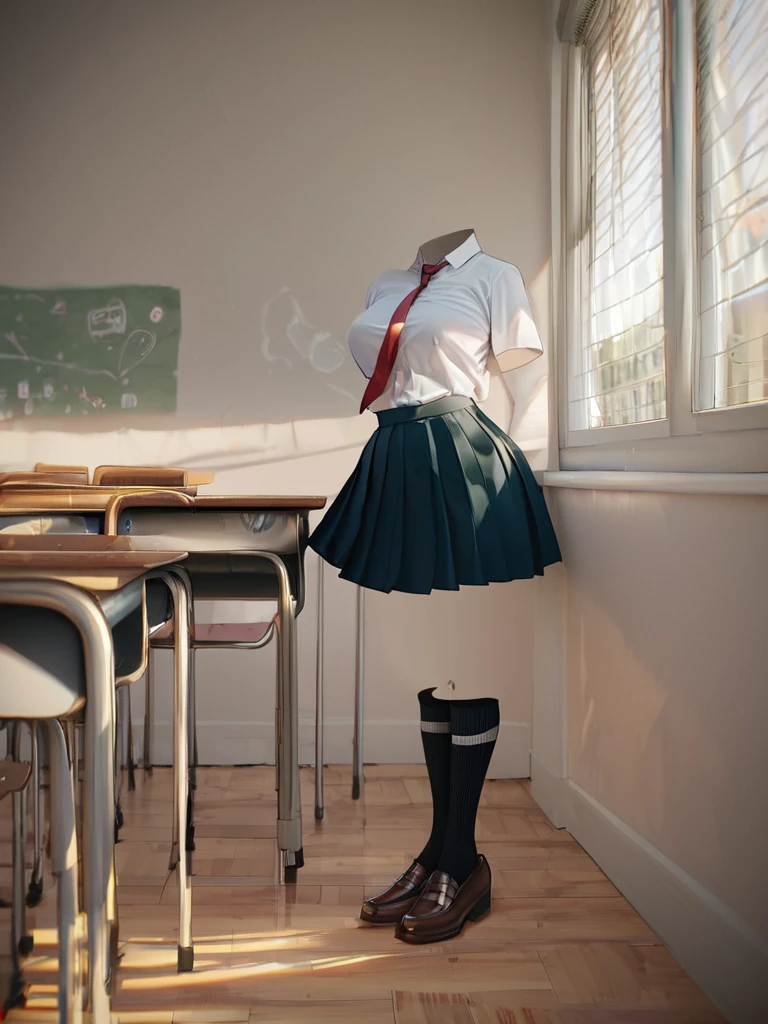 <lora:xl_Invisible person(pony)2:1>,invisible person,1girl,school uniform,classroom,, score_9, score_8_up,
