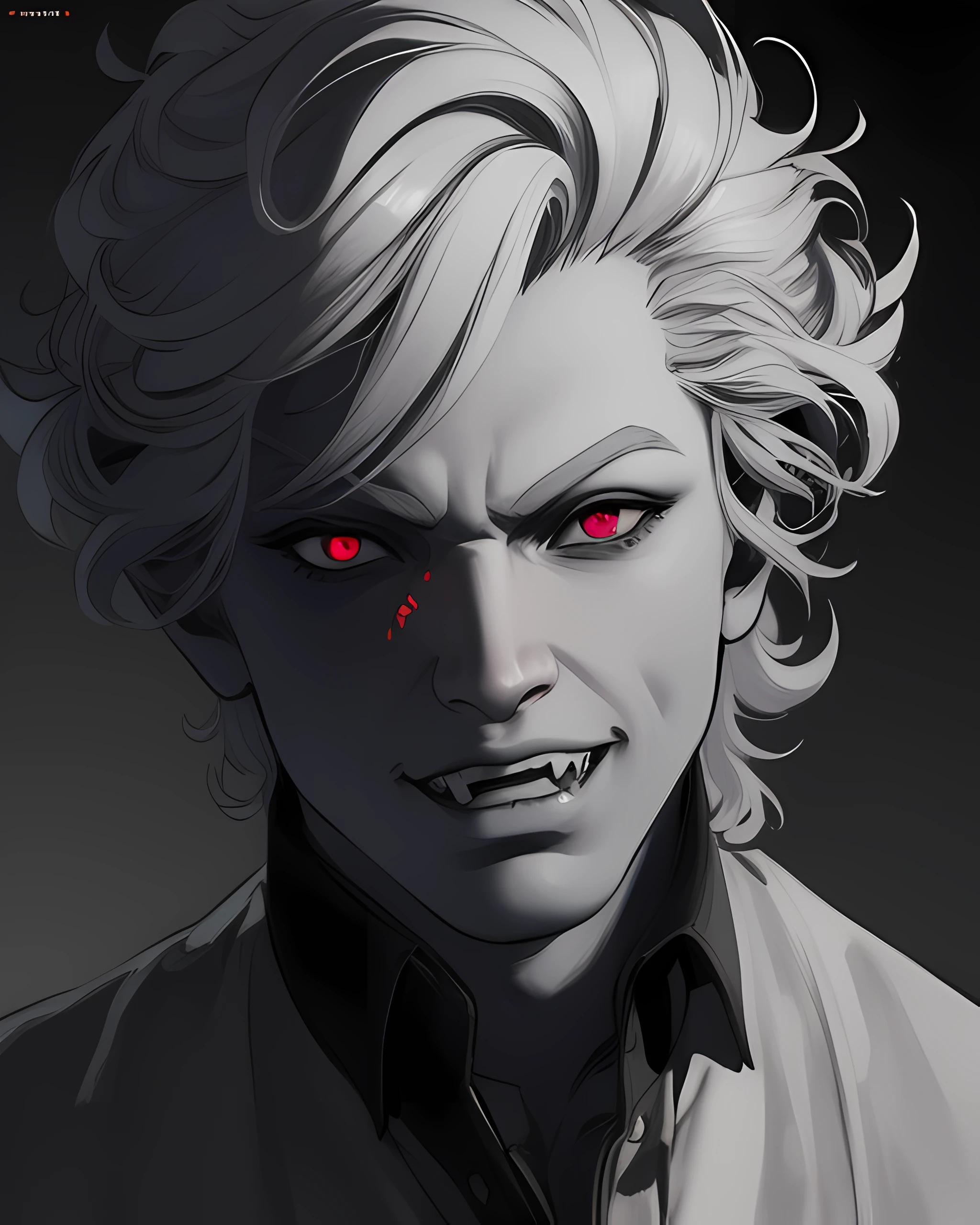 <lora:astarion-bloodredkittie:0.8>, <lora:malcolmliepke:1.0>, malcolm liepke, BGAstarion, posing in graveyard at night, full moon, male, sinister smirk, white hair, red eyes, purple clothing || <lora:malcolmliepke:0.3>, painting by malcolm liepke, masterpiece, 8k, high resolution, shallow depth of field, sharp focus